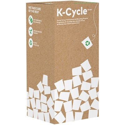 Boîte K-Cycle du programme de recyclage de capsules K-Cup de Keurig pour les clients commerciaux, grand format, capacité de 400